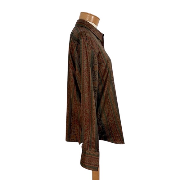 Lauren, Ralph Lauren Sz L Paisley Print, Button Down Shirt - Picture 5 of 11